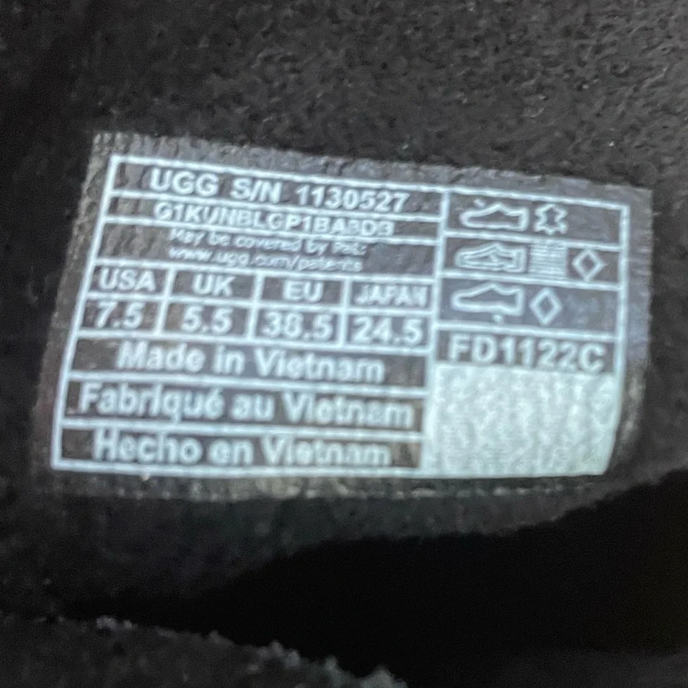 UGG Josefene Short Water Resistant Suede Boots Size US 7.5 In Black